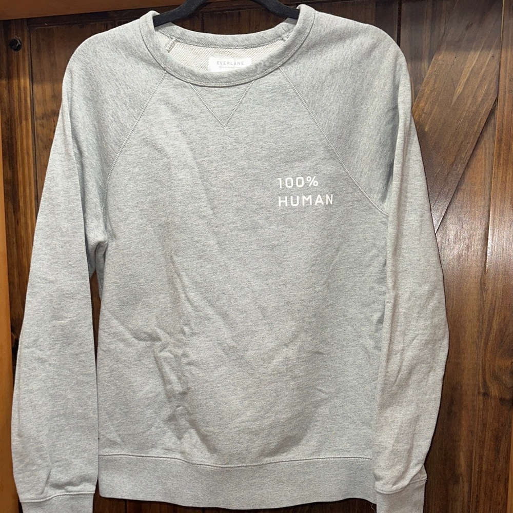 Everlane 100% Human Gray Crewneck Sweatshirt